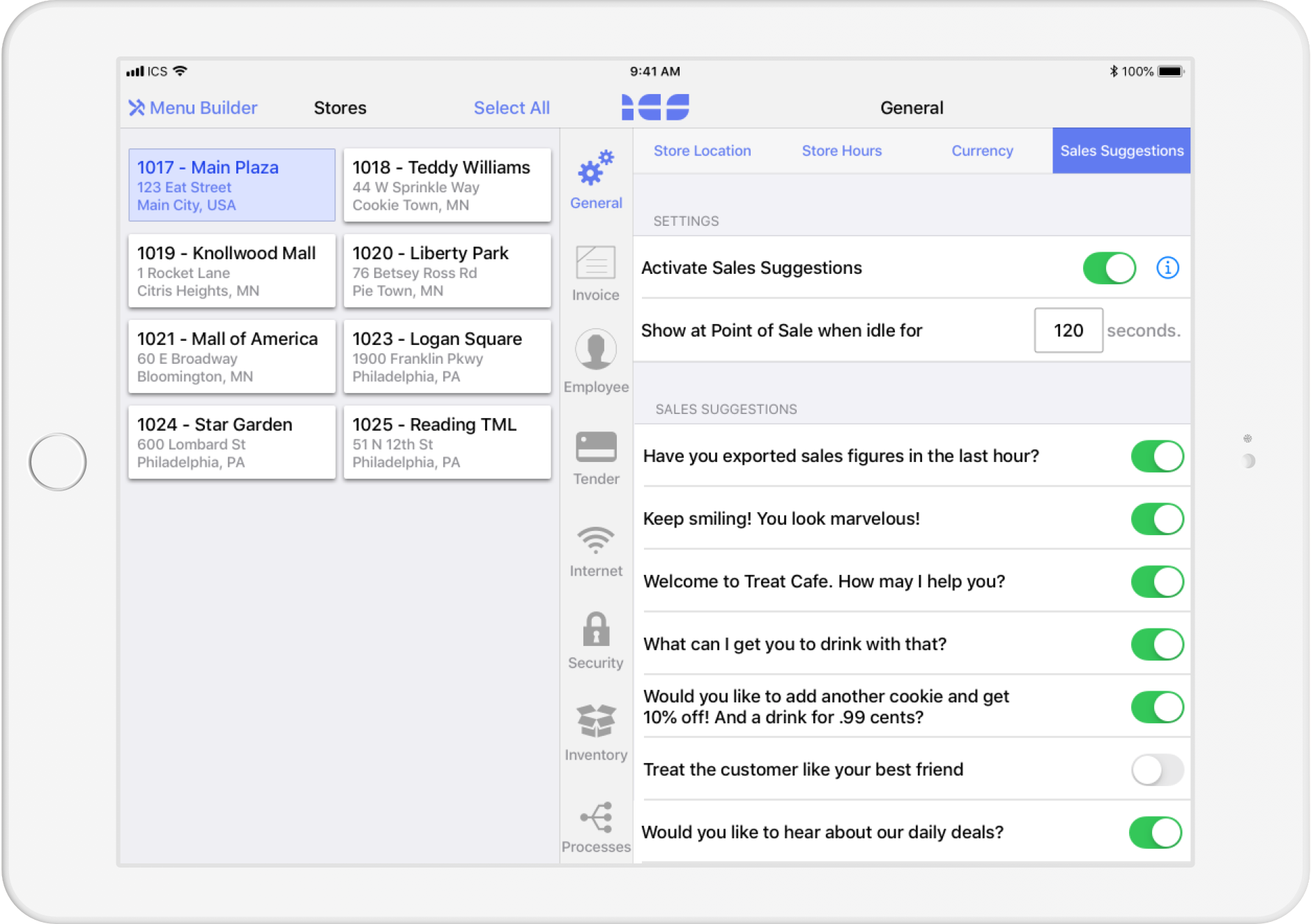 Treatware remotely configure your POS